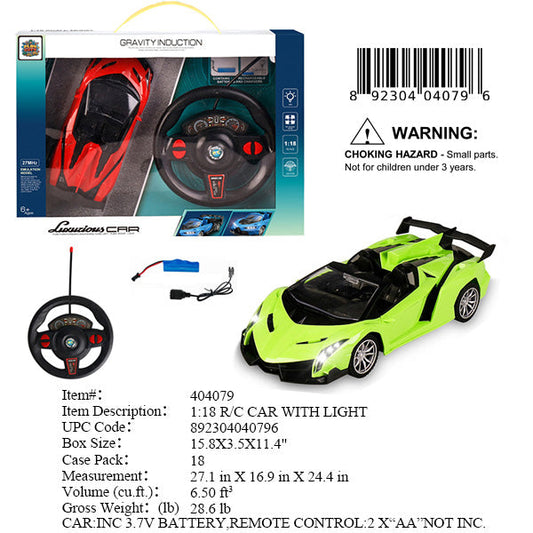 15.8X3.5X11.4"1:18 4CH RC SPORT CAR