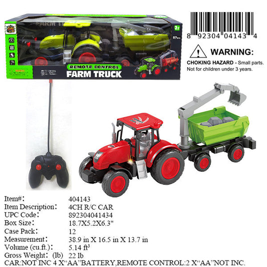 18.7X4.2X6.3"4CH RC FARM TRACTOR TRUCK