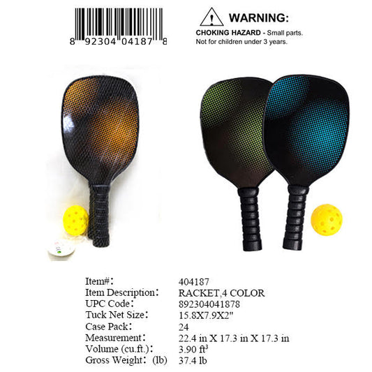 15.8X7.9X2"2PC PICKLE BALL RACKETS+2 BALLS