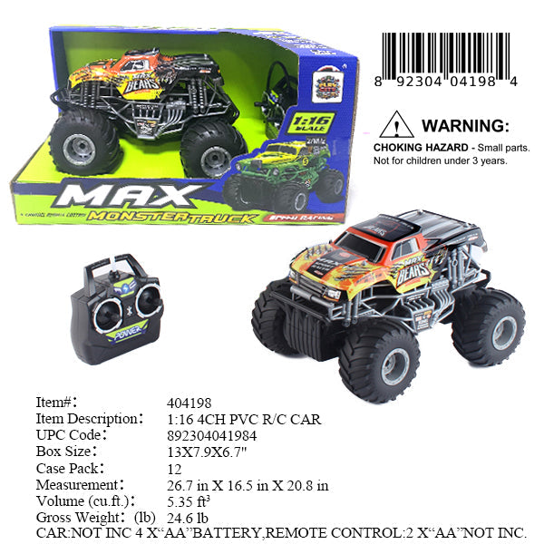 13X7.9X6.7"1:16 R/C 4CH SPORT RACE TRUCK