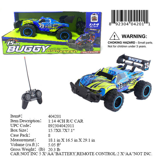 15.7X8.7X7.1"1:14 R/C 4CH SPORT BUGGY RACE CAR