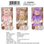 7.9X4.3X18"18"IC BABY DOLL W/BEAR OUTFIT