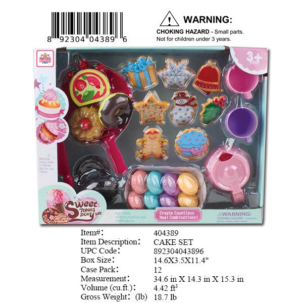 14.6X3.5X11.4"COOKIE & TEA SERVING PLAY SET