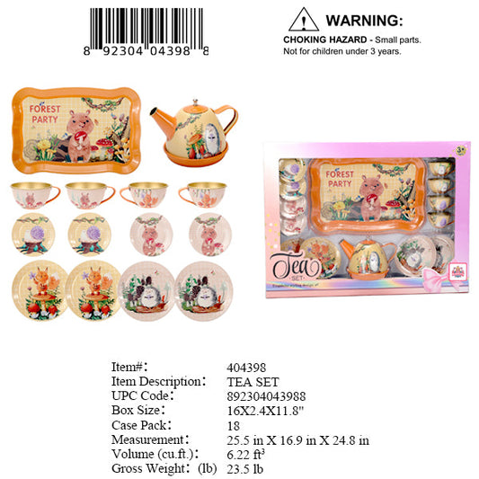16X2.4X11.8"15PC TEA SERVING PLAY SET