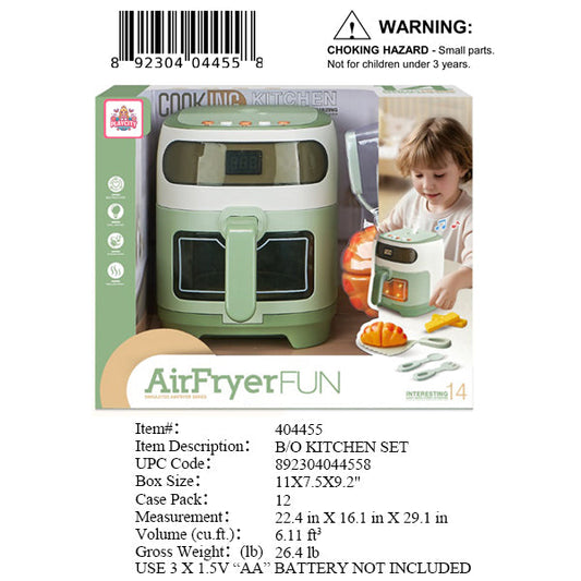 11X7.5X9.2"B/O PLAY AIR FRYER SET