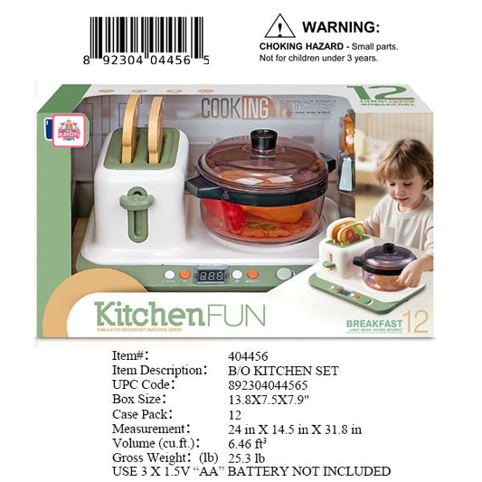 13.8X7.5X7.9"B/O PLAY KITCHEN SET