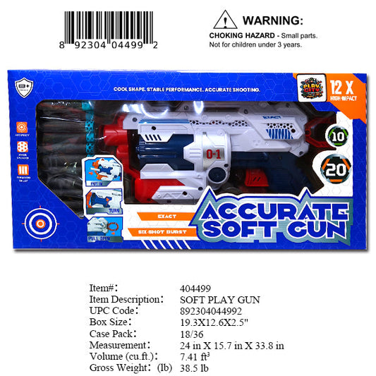 19.3X12.6X2.5"ACCURATE SOFT DART GUN SET