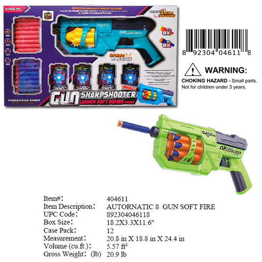 18.2X3.3X11.6"SOFT DART TOY GUN SHOOTING SET