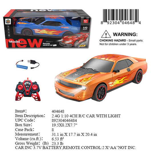 19.5X8.2X7.7"2.4G 1:10 4CH RC SPORT CAR