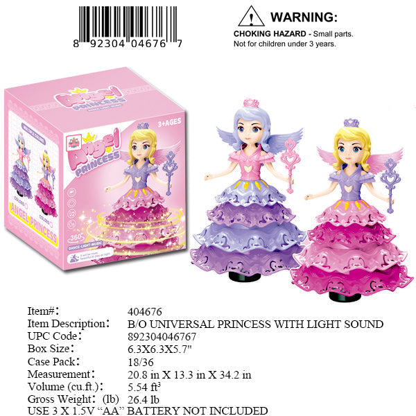 6.3X6.3X5.7"B/O IC BUMPNGO ANGEL PRINCESS DOLL