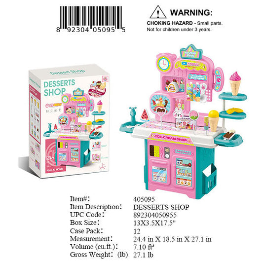 13X3.5X17.5"DESSERTS SHOP PLAY SET