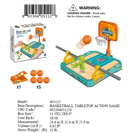11.5X2.2X9.9"BASKETBALL TABLE GAME SET