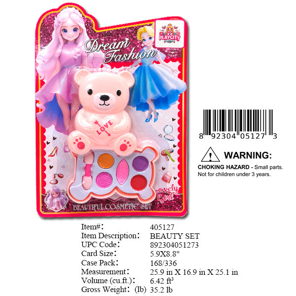 5.9X8.8"BEAR BEAUTY MAKE UP SET