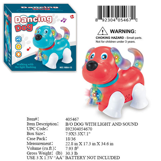 7.9X5.3X7.1"B/O IC BUMPNGO DANCING DOG