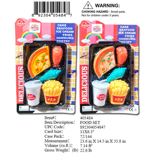 11X6.3"DELICIOUS PLAY FOOD SET