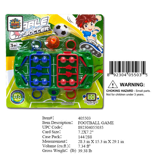 7.2X7.2"SOCCER GAME PLAY SET