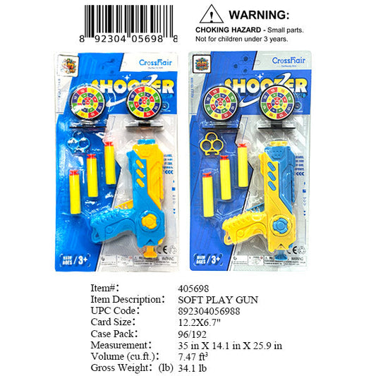 12.2X6.7"SOFT DART GUN & TARGET SET