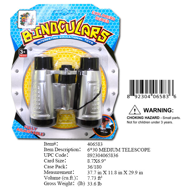 8.7X6.9"6X30 TOY BINOCULARS