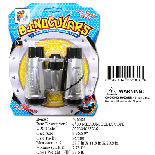 8.7X6.9"6X30 TOY BINOCULARS