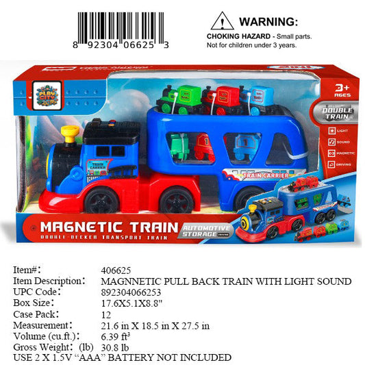 17.6X5.1X8.5"TRAIN CARRIER MAGNETIC TRAIN SET