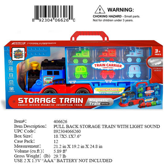 18.7X5.1X7.6"TRAIN CARRIER MAGENTIC TRAIN SET