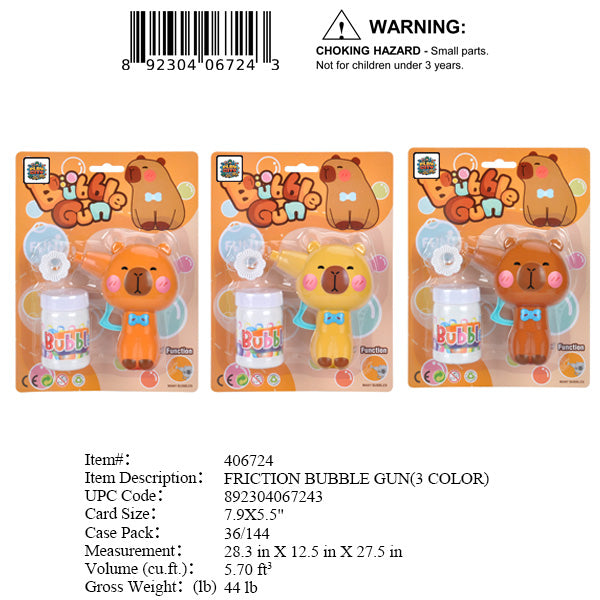 7.9X5.5"F/P CAPYBARA BUBBLE GUN