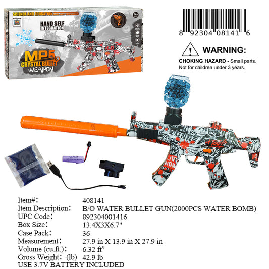 13.4X3X6.7"B/O WATER GEL BLASTER GUN