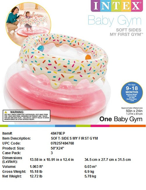50X24"INTEX INFLATABLE SOFT SIDES MY 1ST GYM