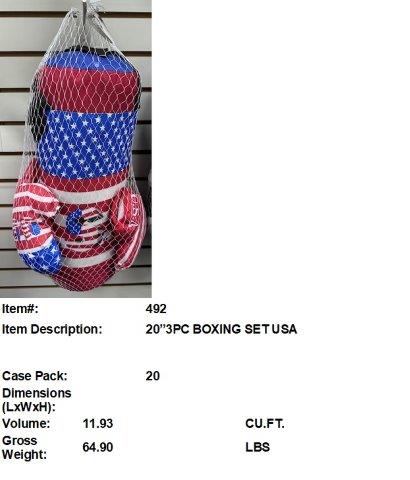 20" 3PCS BOXING SET USA FLAG USA