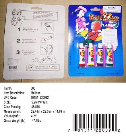 4PC PLASTIC  BALLOONS PASTE