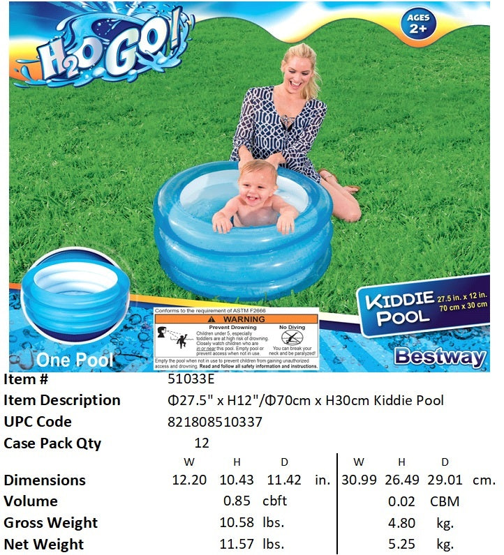 H2OGO! 27X5X12" KIDDIE POOL