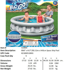 H2OGO! 60X17"SPACE SHIP POOL