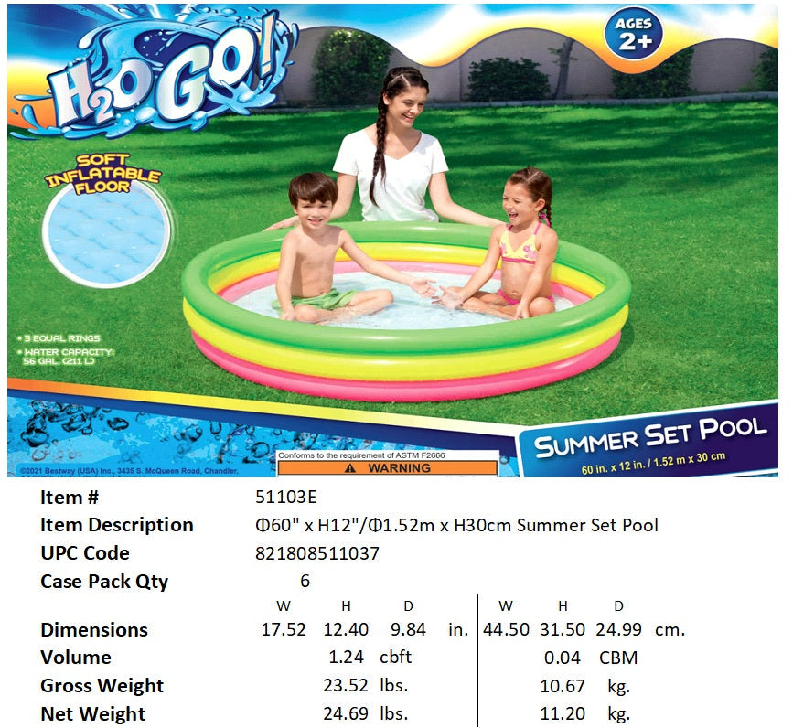 H2OGO! 60X12" SUMMER SET POOL