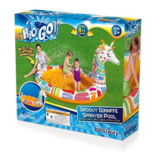 H2OGO! 105"X62X50"GROOVY GIRAFFE SPRAYER POOL