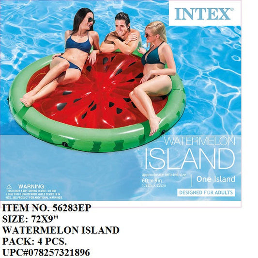 72X9"INTEX WATERMELON ISLAND FLOAT