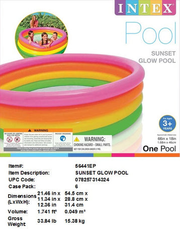 66X18"INTEX SUNSET POOL