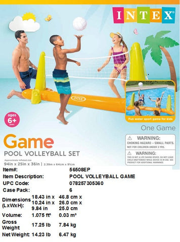 94X25X36"INTEX POOL VOLLEYBALL GAME