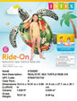 75X67"INTEX INFLATABLE SEA TURTLE RIDE ON