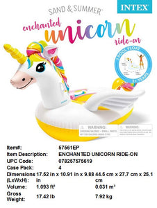 79X55X38"INTEX UNICORN RIDE-ON