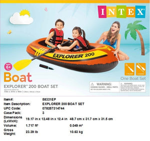 73X37X16"INTEX EXPLORER 200 BOAT