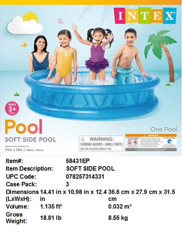 72X18"INTEX SOFT SIDE POOL