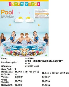 8FTX18"INTEX DEEP BLUE SEA SNAPSET POOL