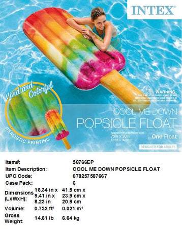 75X30"INTEX POPSICLE FLOAT