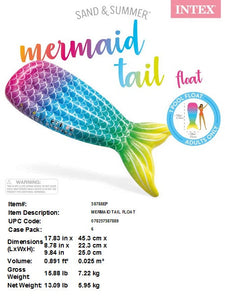 70X28X7"INTEX MERMAID TAIL FLOAT