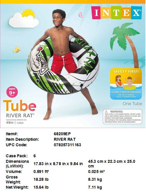 47"INTEX RIVER RAT TUBE