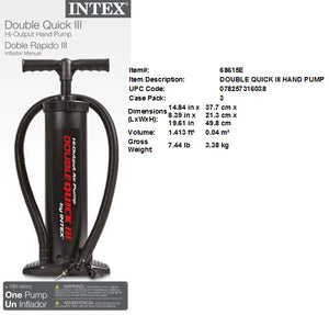 INTEX 19"DOUBLE QUICK III HAND AIR PUMP