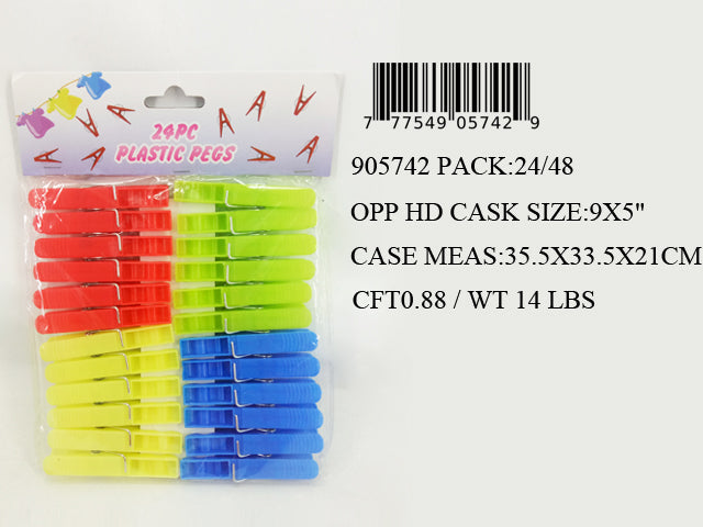 24PC 2.75" PLASTIC PEGS