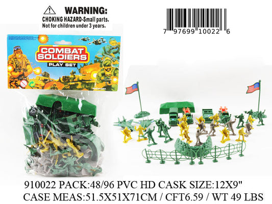 12X8"COMBAT SOLDIERS FIG. SET