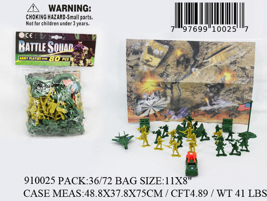 11X8"SOLDIER COMBAT FIGURES SET PBH