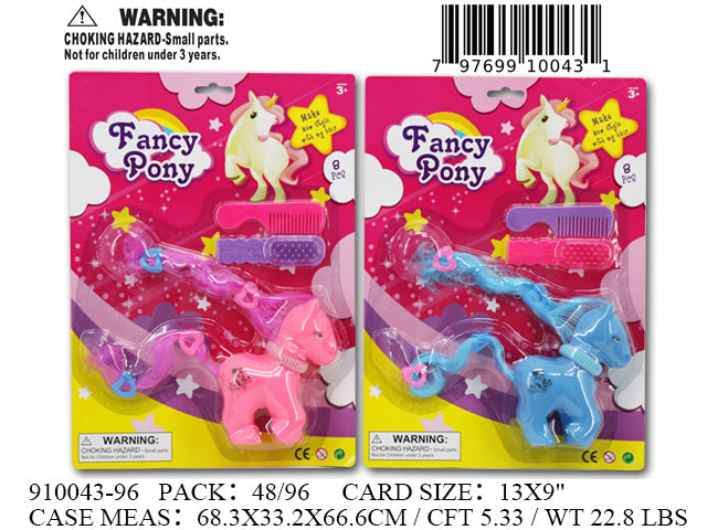 13X9"FANCY PONY GROOMING PLAY SET